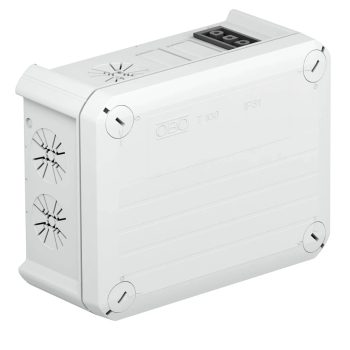   Obo Bettermann 2007822 T 100 WB 6S3 Leágazódoboz Wieland csatlakozóval  6 fekete 150x116x67   világos-  szürke