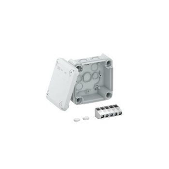   Obo Bettermann 2007914 - T 60 M20 KL - Leágazódoboz M20 bevezetés + sorkapocsléc 114x114x57 világosszürke