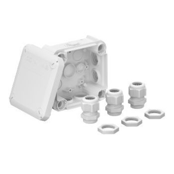   Obo Bettermann 2007922 - T 60 M25 NL - Leágazó doboz T-sorozat mit 3xV-TEC VM25 und 3x116 114x114x57 világosszürke