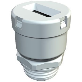   Obo Bettermann 2013002 - 106 FL M20 8 19 - Tömszelence szalagkábelhez M20 kőszürke