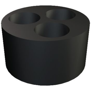   Obo Bettermann 2029626 - 107 C V 16 3x5 - Többnyílású tömítőgyűrű a V-TEC-hez PG16,3X5 fekete