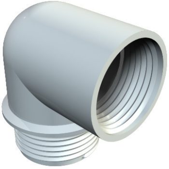   Obo Bettermann 2029928 - 107 W PG11 PA - Derékszögű csatlakozócsonk PG11 világosszürke