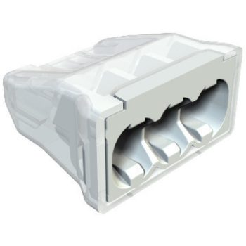   Obo Bettermann 2054485 - 61 325 LGR - Rugós vezeték-összekötő csavarnélküli csatlakozókapocs 3x2,5mm2 világosszürke