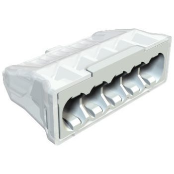  Obo Bettermann 2054507 - 61 525 LGR - Rugós vezeték-összekötő csavarnélküli csatlakozókapocs 5x2,5mm2 világosszürke