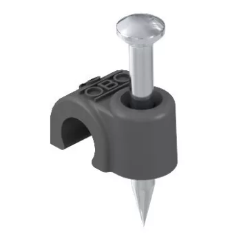   Obo Bettermann 2232316 - 2012 35 SW - ISO Nagel-Clip 12mm, L35 fekete