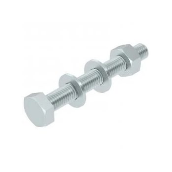   Obo Bettermann 3160793 SKS 10x120 F hatlapfejű csavar anyával és alátéttel M10x120 F tűzihorganyzott, DIN 267, Teil 10