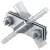 Obo Bettermann 5001749 2760 B-20 FT csatlakozófül  20mm FT merítetten tűzihorganyzott, DIN EN ISO 1461