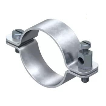   Obo Bettermann 5038014 - 942 11 Földelő csőbilincs 1/8 coll csövekhez, 8 - 11 mm befogási tartomány, felsőrész és -alsórész nikkelezett vörösrézből