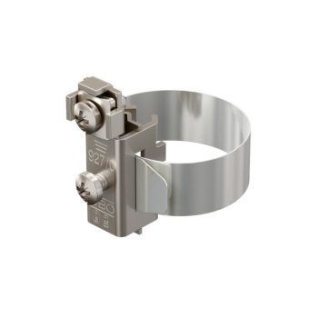   Obo Bettermann 5057507 - 927 0 Szalagföldelő bilincs L=109,5 mm, 8 - 22 mm csövekhez, nikkelezett