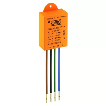   Obo Bettermann 5092422 ÜSM-10-230I1P+PE Túlfeszültség-védelmi eszköz LED-es világításhoz, 1 fázisú   230V