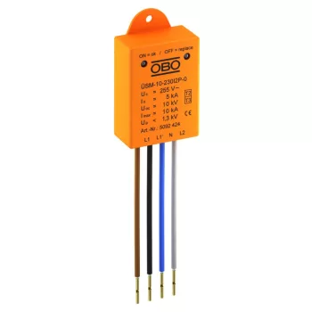   Obo Bettermann 5092424 ÜSM-10-230I2P-0 Túlfeszültség-védelmi eszköz LED-es világításhoz, 2 fázisú   230V