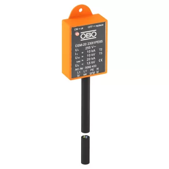   Obo Bettermann 5092433 ÜSM-20-230I1PE65 Túlfeszültség-védelmi eszköz LED-es világításhoz, 1 fázisú   230V