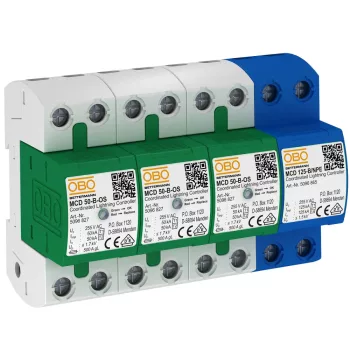   Obo Bettermann 5096836 MCD 50-B 3+1-OS CoordinatedLightningController Készlet állapotjelzéssel 255V