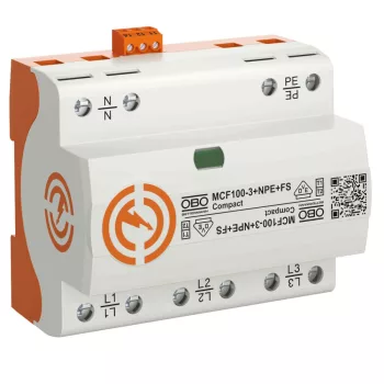   Obo Bettermann 5096987 MCF100-3+NPE+FS LightningController Compact hárompólusú + NPE + FS 255V