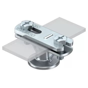   Obo Bettermann 5230462 113 B-Z-HD-FL vezetéktartó laposvezetőhöz 30mm G galvanikusan horganyzott, DIN EN 12329