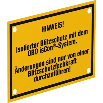   Obo Bettermann 5408058 isCon HWS tábla isCon rendszerhez 150x100mm   sárga