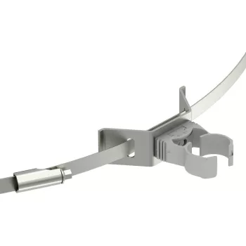   Obo Bettermann 5408066 isCon HS 26 PA Vezetéktartó feszítőszalaggal isCon vezetékhez szürke o 26mm   világos-  szürke