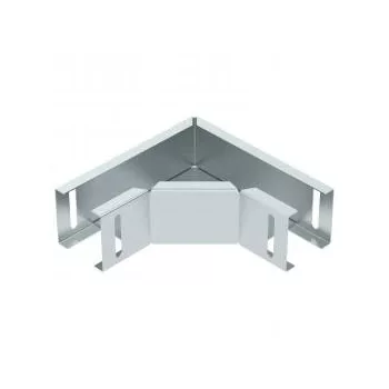   Obo Bettermann 6074901 LTS B DD 90°-os sarokidom fénycsőtartó-sínhez 50x50 DD szalaghorganyzott Zink/Alumínium, Double Dip, DIN EN 10346