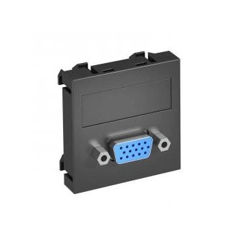   Obo Bettermann 6104613 MTG-VGA S SWGR1 Modul 45 VGA csatl. aljz. Hüvely csavaros rögzítéssel 45x45mm szürkésfekete