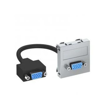   Obo Bettermann 6104664 MTG-VGA F AL1 Modul 45 VGA csatl. aljz. kábellel hüvely-hüvely 45x45mm festett alumínium
