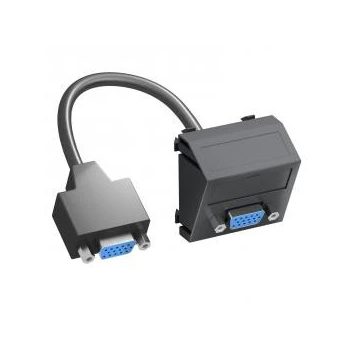   Obo Bettermann 6104673 MTS-VGA F SWGR1 Modul 45 VGA csatl. aljz. kábellel hüvely-hüvely 45x45mm szürkésfekete