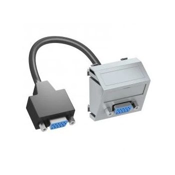   Obo Bettermann 6104676 MTS-VGA F AL1 Modul 45 VGA csatl. aljz. kábellel hüvely-hüvely 45x45mm festett alumínium