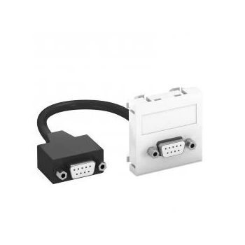   Obo Bettermann 6104682 MTG-DB9 F RW1 Modul 45 D-Sub9 csatl. aljz. kábellel hüvely-hüvely 45x45mm hófehér