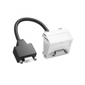   Obo Bettermann 6104694 MTS-DB9 F RW1 Modul 45 D-Sub9 csatl. aljz. kábellel hüvely-hüvely 45x45mm hófehér