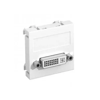   Obo Bettermann 6104730 MTG-DVI S RW1 Modul 45 DVI csatl. aljz. Hüvely csavaros rögzítéssel 45x45mm hófehér