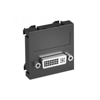   Obo Bettermann 6104733 MTG-DVI S SWGR1 Modul 45 DVI csatl. aljz. Hüvely csavaros rögzítéssel 45x45mm szürkésfekete