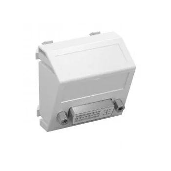   Obo Bettermann 6104742 MTS-DVI S RW1 Modul 45 DVI csatl. aljz. Hüvely csavaros rögzítéssel 45x45mm hófehér