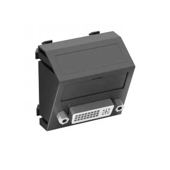   Obo Bettermann 6104745 MTS-DVI S SWGR1 Modul 45 DVI csatl. aljz. Hüvely csavaros rögzítéssel 45x45mm szürkésfekete