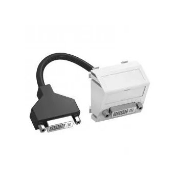   Obo Bettermann 6104766 MTS-DVI F RW1 Modul 45 DVI csatl. aljz. kábellel hüvely-hüvely 45x45mm hófehér