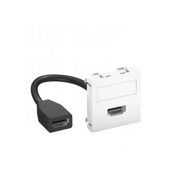   Obo Bettermann 6104826 MTG-HD F RW1 Modul 45 HDMI csatl. aljz. kábellel hüvely-hüvely 45x45mm hófehér