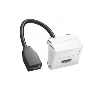  Obo Bettermann 6104838 MTS-HD F RW1 Modul 45 HDMI csatl. aljz. kábellel hüvely-hüvely 45x45mm hófehér