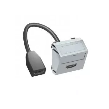  Obo Bettermann 6104844 MTS-HD F AL1 Modul 45 HDMI csatl. aljz. kábellel hüvely-hüvely 45x45mm festett alumínium