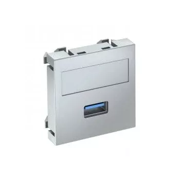   Obo Bettermann 6104880 MTG-U3A S AL1 Modul 45 USB 3.0 A csatl.aljz. Hüvely csavaros rögzítéssel 45x45mm festett alumínium