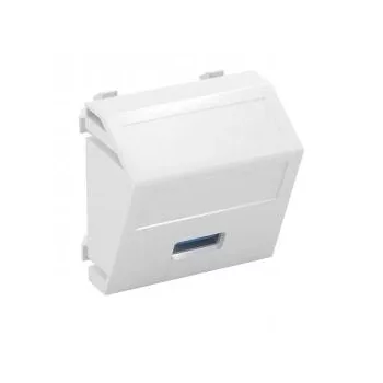   Obo Bettermann 6104886 MTS-U3A S RW1 Modul 45 USB 3.0 A csatl.aljz. Hüvely csavaros rögzítéssel 45x45mm hófehér