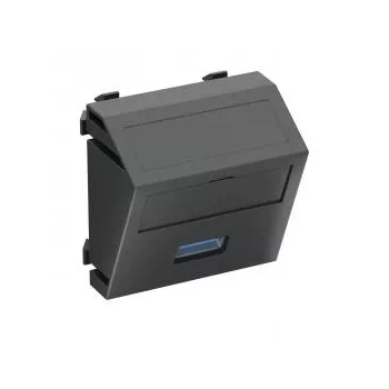   Obo Bettermann 6104889 MTS-U3A S SWGR1 Modul 45 USB 3.0 A csatl.aljz. Hüvely csavaros rögzítéssel 45x45mm szürkésfekete