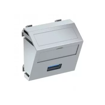   Obo Bettermann 6104892 MTS-U3A S AL1 Modul 45 USB 3.0 A csatl.aljz. Hüvely csavaros rögzítéssel 45x45mm festett alumínium