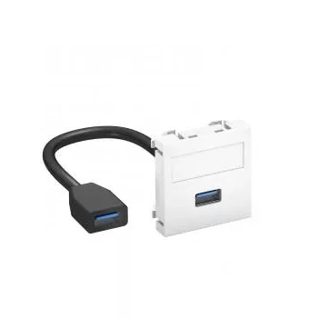   Obo Bettermann 6104928 MTG-U3A F AL1 Modul45 USB 3.0 A-A csat.aljz. kábellel hüvely-hüvely 45x45mm festett alumínium