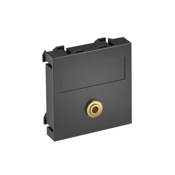   Obo Bettermann 6104949 MTG-MK L SWGR1 Modul 45 mini Jack csatl.aljz. hüvely egyenes csatlakozás 45x45mm szürkésfekete
