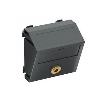   Obo Bettermann 6104961 MTS-MK L SWGR1 Modul 45 mini Jack csatl.aljz. hüvely egyenes csatlakozás 45x45mm szürkésfekete