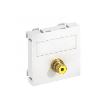   Obo Bettermann 6104994 MTG-R F RW1 Modul 45 RCA csatlakozóaljzat egyes hüvely-hüvely 45x45mm hófehér