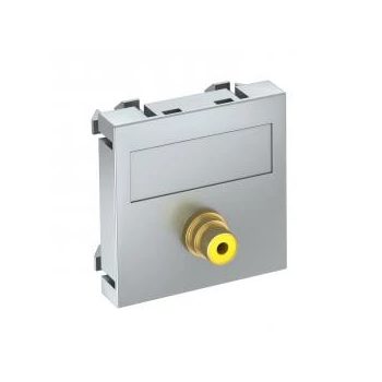   Obo Bettermann 6105000 MTG-R F AL1 Modul 45 RCA csatlakozóaljzat egyes hüvely-hüvely 45x45mm festett alumínium