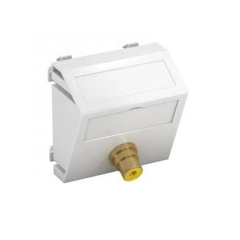   Obo Bettermann 6105006 MTS-R F RW1 Modul 45 RCA csatlakozóaljzat egyes hüvely-hüvely 45x45mm hófehér
