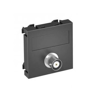   Obo Bettermann 6105021 MTG-BC F SWGR1 Modul 45 BNC csatlakozóaljzat egyes hüvely-hüvely 45x45mm szürkésfekete