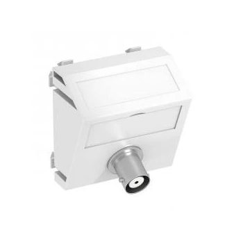   Obo Bettermann 6105030 MTS-BC F RW1 Modul 45 BNC csatlakozóaljzat egyes hüvely-hüvely 45x45mm hófehér