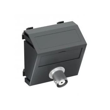   Obo Bettermann 6105033 MTS-BC F SWGR1 Modul 45 BNC csatlakozóaljzat egyes hüvely-hüvely 45x45mm szürkésfekete