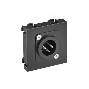   Obo Bettermann 6105225 MTG-X3M L SWGR1 Modul45 3 pól. XLR csatl.aljz. dugó egyenes csatlakozás 45x45mm szürkésfekete